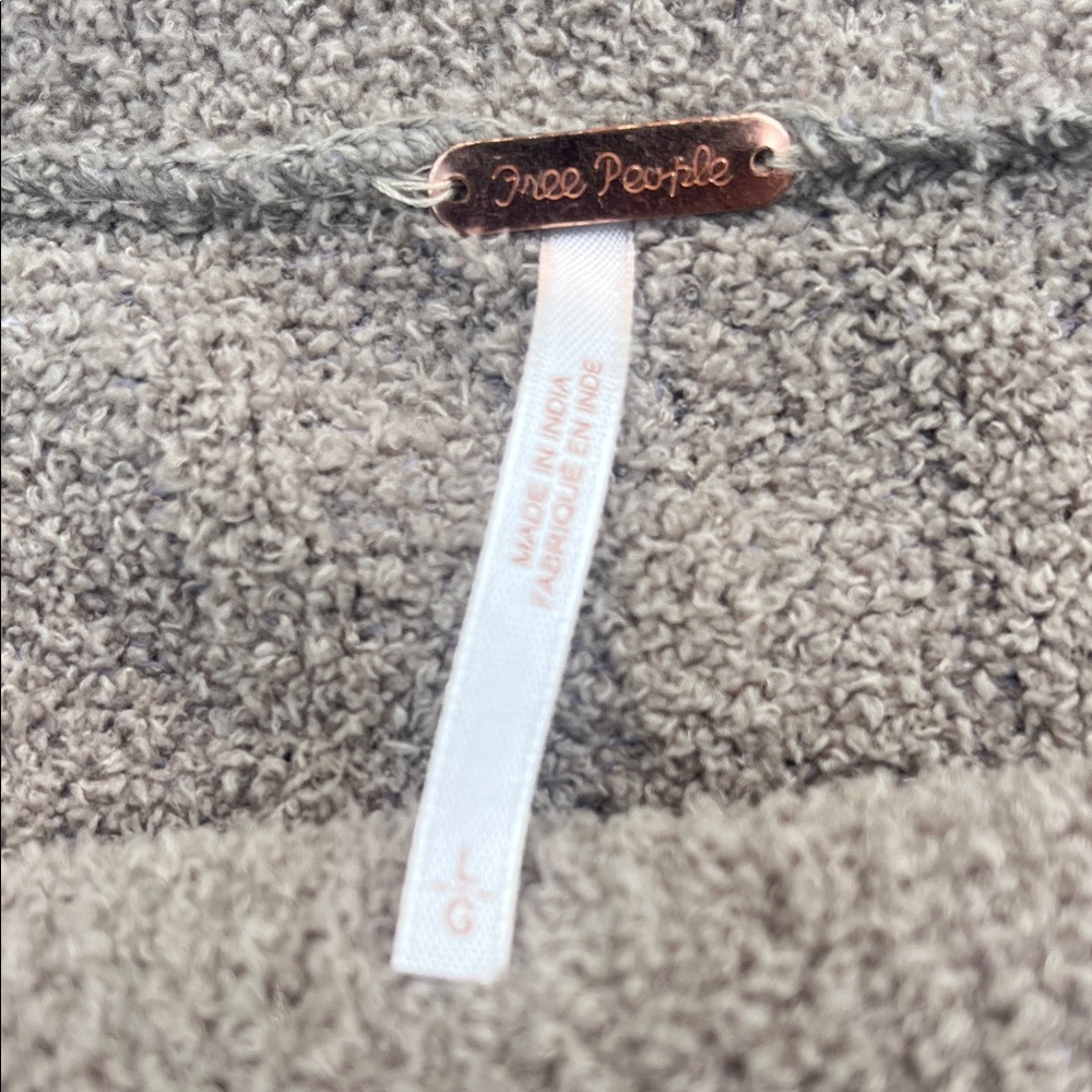 Free People Taupe Knit Pullover